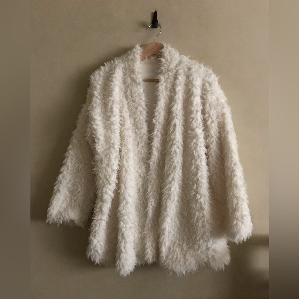 Cozy White Fuzzy Jacket